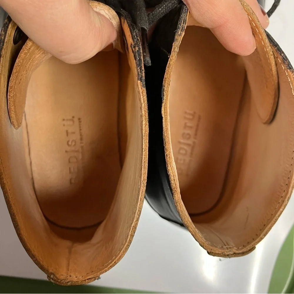Bed Stu Hoover Chukka‎ boots black leather lace up boots size 10.5